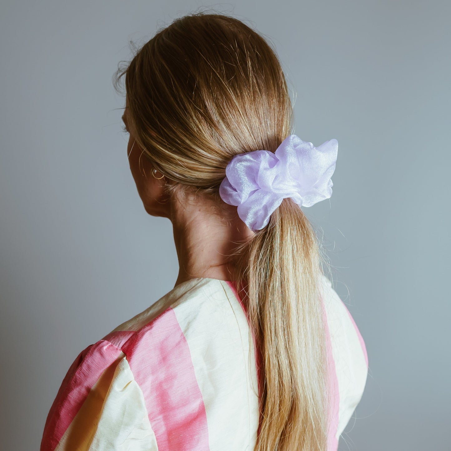 Sheer Lilac Hair Scrunchie