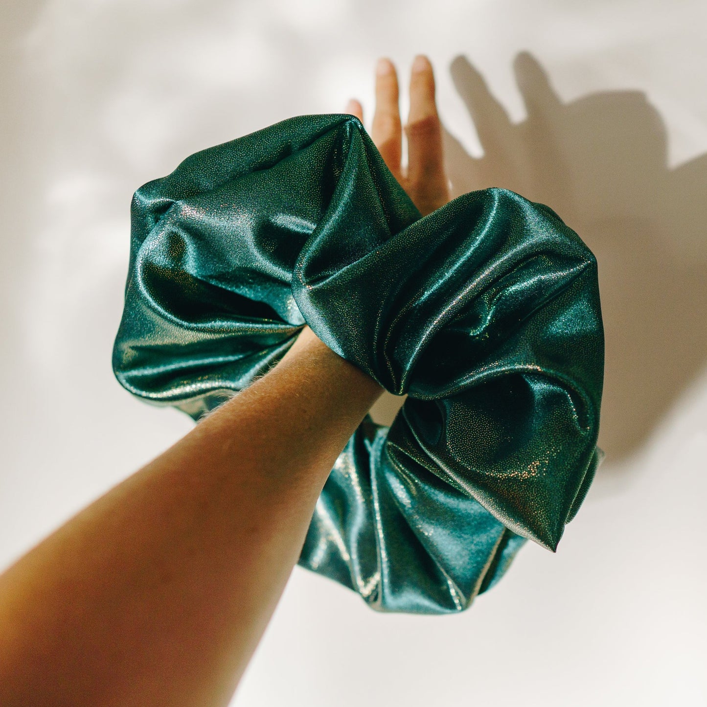 XL Satin Scrunchie Forest Green